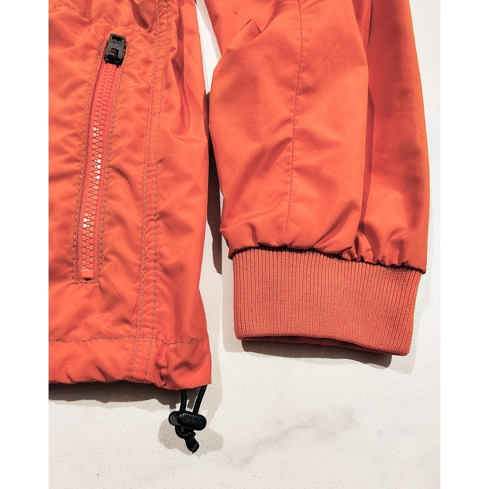 COACH New York Windbreaker Coat Jacket Orange Detach Sleeves  Small Hoodie - Picture 11 of 16